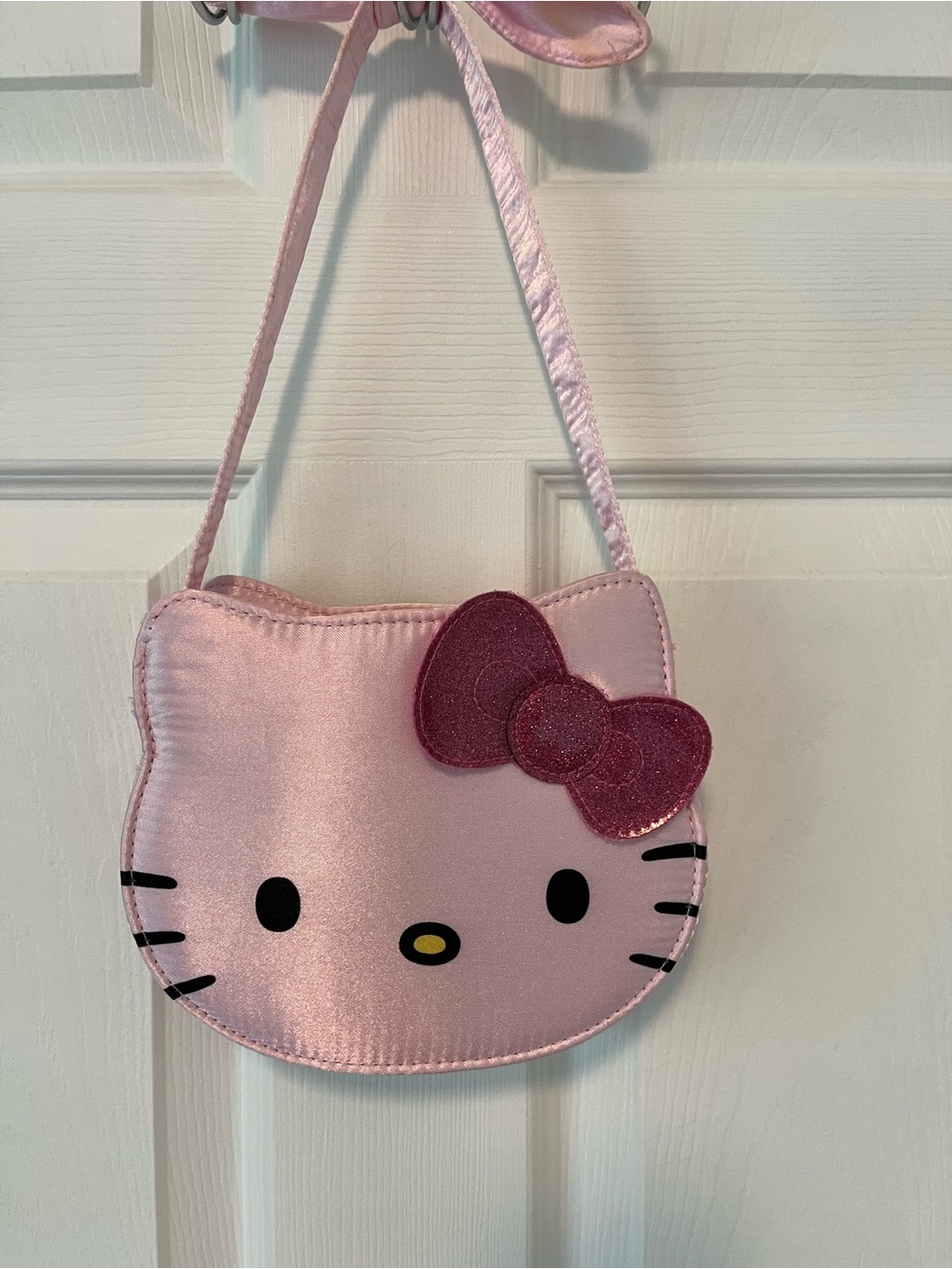Pink Hello Kitty-Inspired Satin Kid’s Purse
